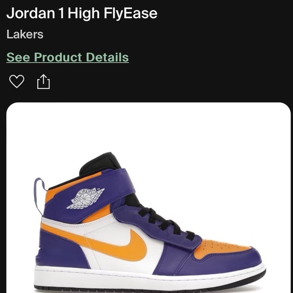 Jordan Other - Nike Jordan 1 Lakers High flyease sneakerss